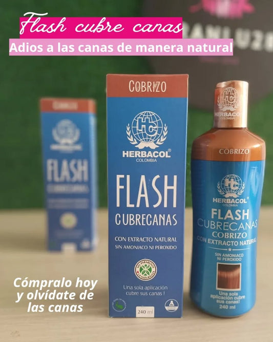 Tonico Capilar Flash Cubre Canas Cobrizo